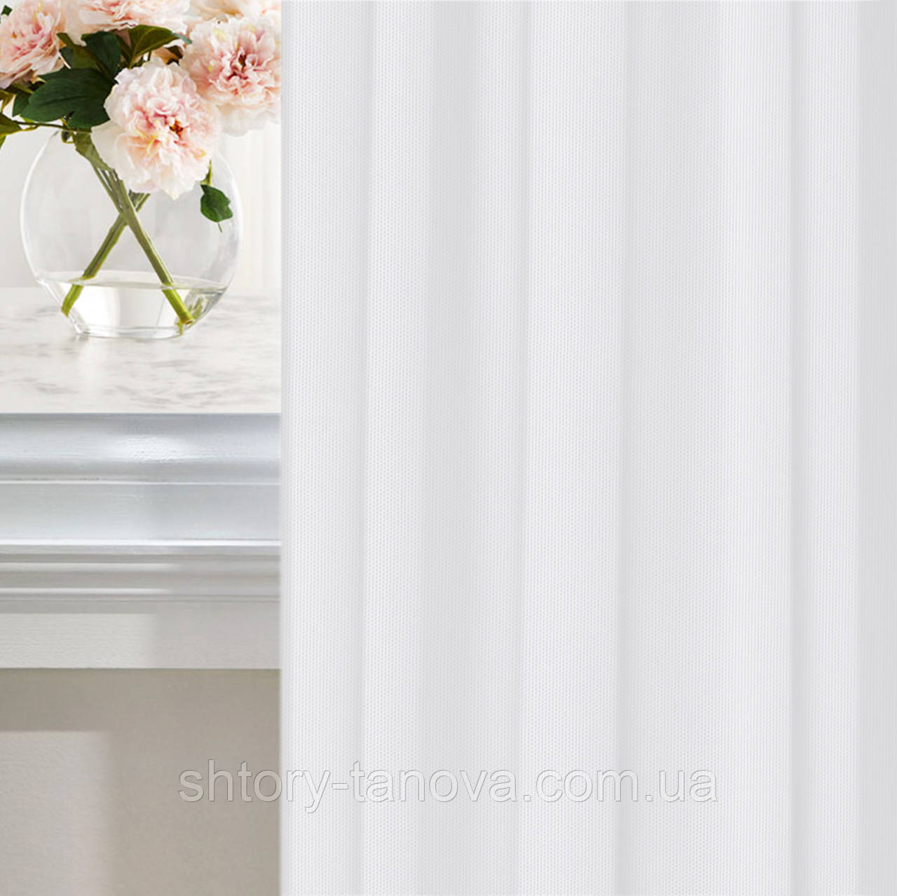 Тканина блекаут для штор біла гладкая 280 см Польща - затемнення 100%, фото 1