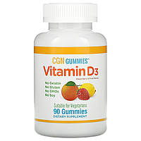 California Gold Nutrition, Витамин D3 для детей от 4 лет в жевательных таблетках, ягодное ассорти, 90 шт
