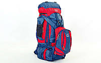 Туристический рюкзак-трансформер 2в1 95 л COLOR LIFE 159, Красно-синий