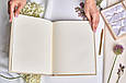 Книга для почесних гостей з можливістю персоналізації в шкіряній палітурці "Перо", фото 7