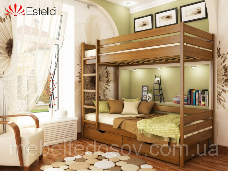 Двухъярусная кровать Дуэт деревянная(Эстелла) - фото 3 - id-p64974110