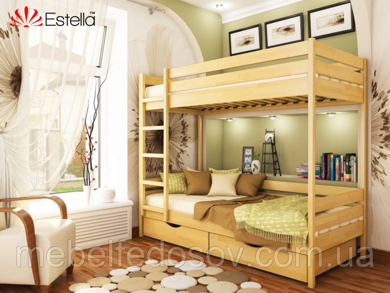 Двухъярусная кровать Дуэт деревянная(Эстелла) - фото 4 - id-p64974110