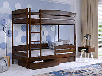 Дует ліжко двоярусне дерев'яне (Естелла) щит