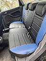 Чохли на сидіння KIA Soul 2 модельні MAX-L з екошкіри Чорно-синій, фото 2