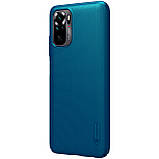Захисний чохол Nillkin для Xiaomi Redmi Note 10S / 10 4G (Super Frosted Shield) Blue Синій, фото 3