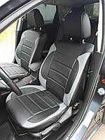 Чехлы на сиденья Volkswagen Caddy (Фольксваген Кадди) модельные MAX-L из экокожи Черно серый