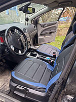 Чехлы на сиденья Форд Фокус 3 (Ford Focus 3) модельные MAX-L из экокожи Черно-синий