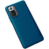 Захисний чохол Nillkin для Xiaomi Redmi Note 10 Pro / 10 Pro Max (Super Frosted Shield) Blue Синій, фото 6