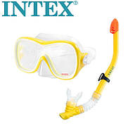 Набор трубка и маска Intex Wave Rider Swim Set 55647 жёлтый