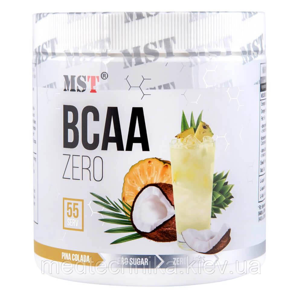 Амінокислоти BCAA Zero, 55 порцій, 330 г, зі смаком пінаколади, MST