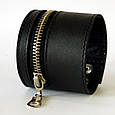 Браслет шкіряний на блискавці з внутрішньою кишенею, фото 2