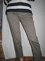 Женские брюки укороченные размер 46 цвет - хаки