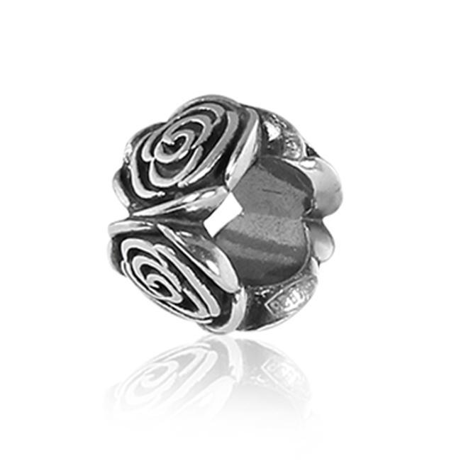Шарм-разделитель серебряный Роза - фото 1 - id-p1405240911