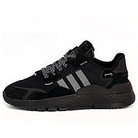 Мужские кроссовки Adidas Nite Jogger Black, черные кроссовки адидас найт джоггер