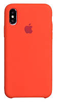 Чохол для iPhone Х/XS Silicone Case бампер (Orange)