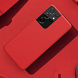Захисний силіконовий чохол Nillkin для Samsung Galaxy S21 Ultra (Flex Pure Case) Red Червоний, фото 5