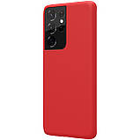 Захисний силіконовий чохол Nillkin для Samsung Galaxy S21 Ultra (Flex Pure Case) Red Червоний, фото 4