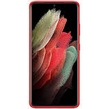 Захисний силіконовий чохол Nillkin для Samsung Galaxy S21 Ultra (Flex Pure Case) Red Червоний, фото 2