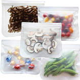 Набір з 10 Багаторазових пакетів Zhentu для зберігання, заморожування та Транспортування Їжи та продуктів, фото 3