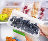 Набір з 10 Багаторазових пакетів Zhentu для зберігання, заморожування та Транспортування Їжи та продуктів, фото 4