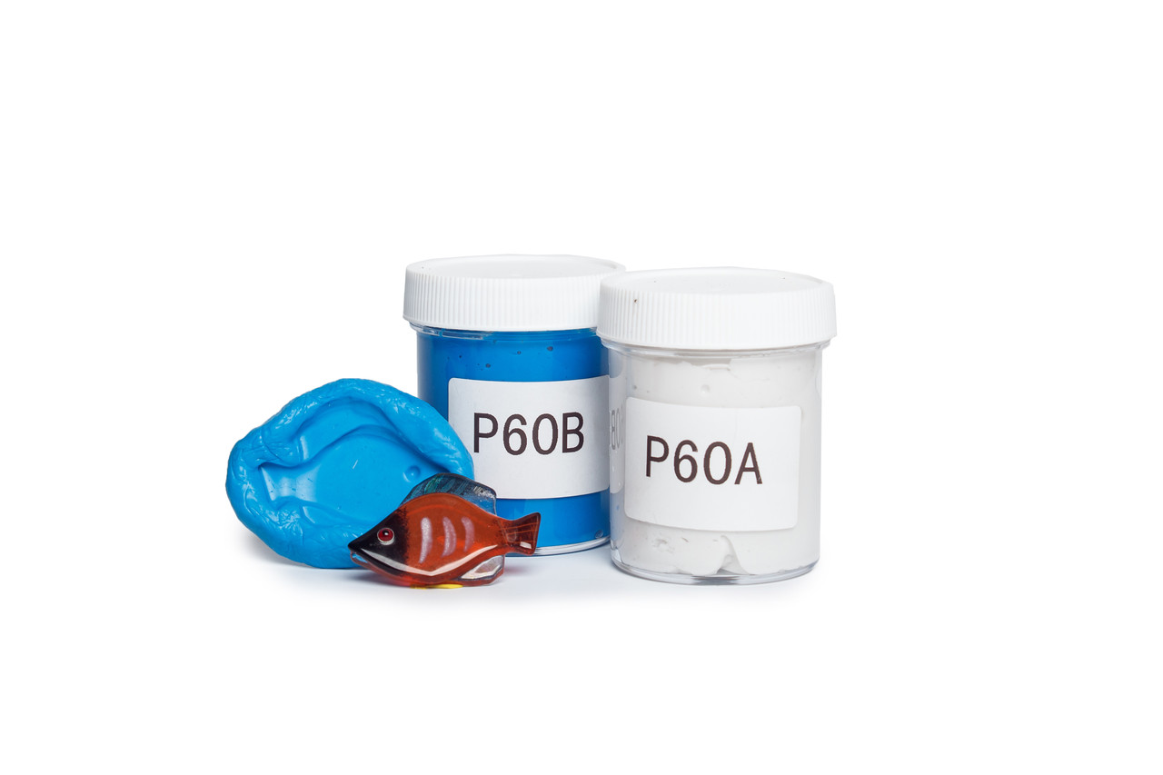 Платиновый силиконовый пластилин Силикон Путти Silicone Putty Р60 упаковка 300 г (150 г + 150 г)