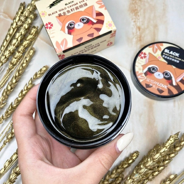 Патчі для очей Sersanlove Gold Caviar з екстрактом чорної ікри