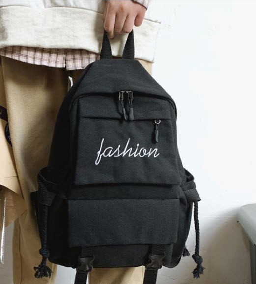 Стильний тканинний рюкзак з написом Fashion