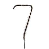 Бенгальська свічка-цифра "7" срібна (16 см) 1 шт