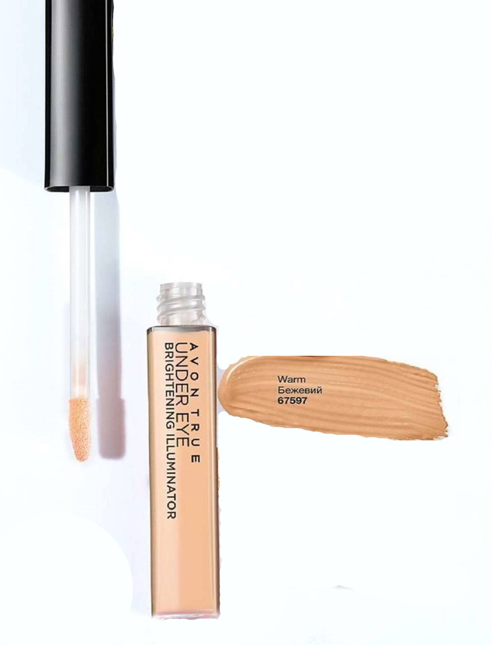 Консилер-хайлайтер, Avon True Under Eye, коректор для шкіри під очима Medium Натуральний бежевий 6,5 мл