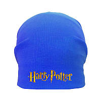 Шапка Гарри Поттер демисезонная синяя (ГП-005) 50-52, 54-56 см