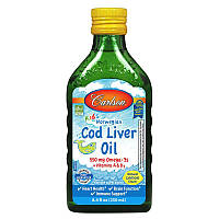 Жирные кислоты Carlson Labs Kid's Cod Liver Oil Liquid, 250 мл Лимон