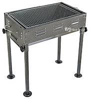 Компактний складаний мангал гриль барбекю HZA-11 + решітка для гриля Grey (9511)