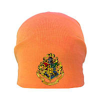 Шапка Гарри Поттер демисезонная оранжевая (ГП-004) 50-52, 54-56 см