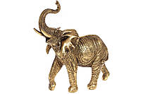 Декоративная статуэтка Слон 24.5*28см, цвет - бронзовый, материал полистоун (450-880)