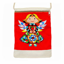 Текстильний гаманець Ангел 2 червоний
