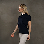 Синя жіноча футболка поло спортивна поліестер Fruit of the Loom,L, фото 5