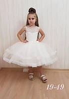 Шикарное нарядное праздничное бальное детское платье с укороченной юбкой - хвост №19-49 ретро