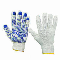 Захисні робочі рукавички хб із покриттям пВх "крапкан" розмір 10