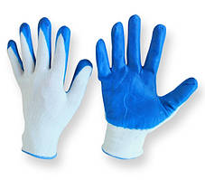 Захисні робочі рукавички стрейч перший сорт сині