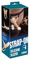 Чоловічий страпон Strap-On Silicone Sleeve Large