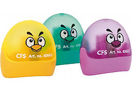 Чинка пластикова з контейнером "Весела пташка", 1лезо CF40662