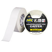 HPX GAFFER TAPE - 50мм х 25м, білий матовий тейп для театру, кіно та телестудій