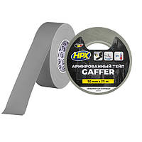 HPX GAFFER TAPE - 50мм х 25м, сріблястий матовий тейп для театру, кіно та телестудій