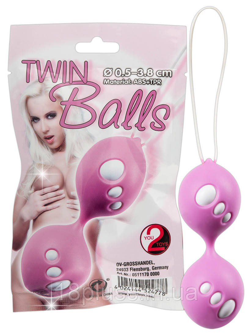 Вагінальні кульки з еластичною лямкою Twin Balls, фото 1