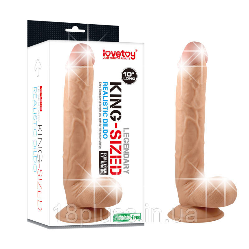 Фалоімітатор з мошонкою Legendary King-Sized Realistic Dildo 10", фото 1