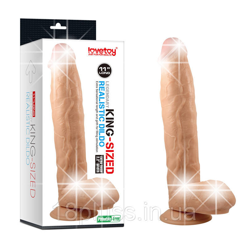 Фалоімітатор з мошонкою Legendary King-Sized Realistic Dildo 11", фото 1