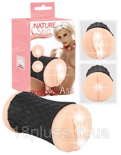 Мастурбатор вагіна і анус Nature Skin Pussy & Ass, фото 1