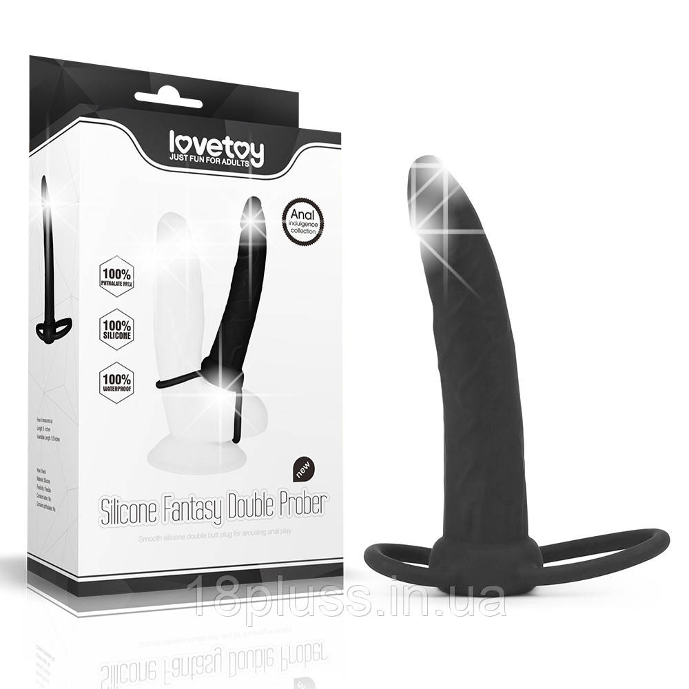 Насадка для подвійного проникнення Anal Indulgence Collection Silicone Double Fantasy Prober, фото 1