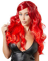 Червона перука з довгим хвилястим волоссям Cottelli Accessoires Wig Red Wavy Long