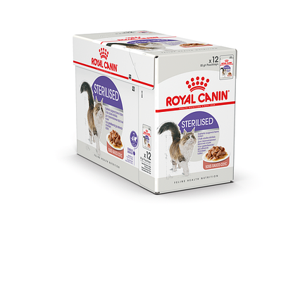 Влажний корм Royal Canin Sterilised для кошек упаковка 12 шт*85 г в соусі, фото 1